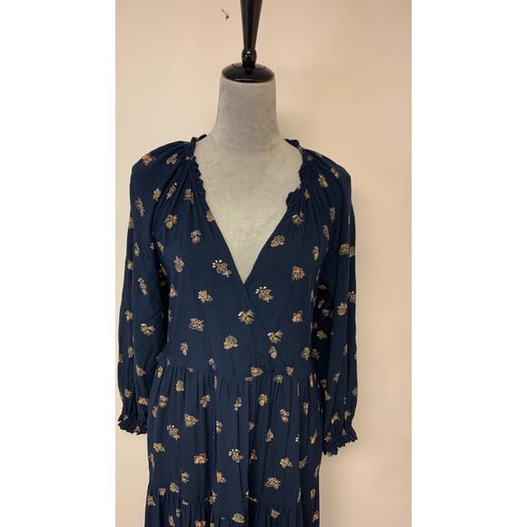 Madewell Midi Dress Boho Fairy Cottagecore Prairie Tired Layers Womens Size S - Picture 2 of 10